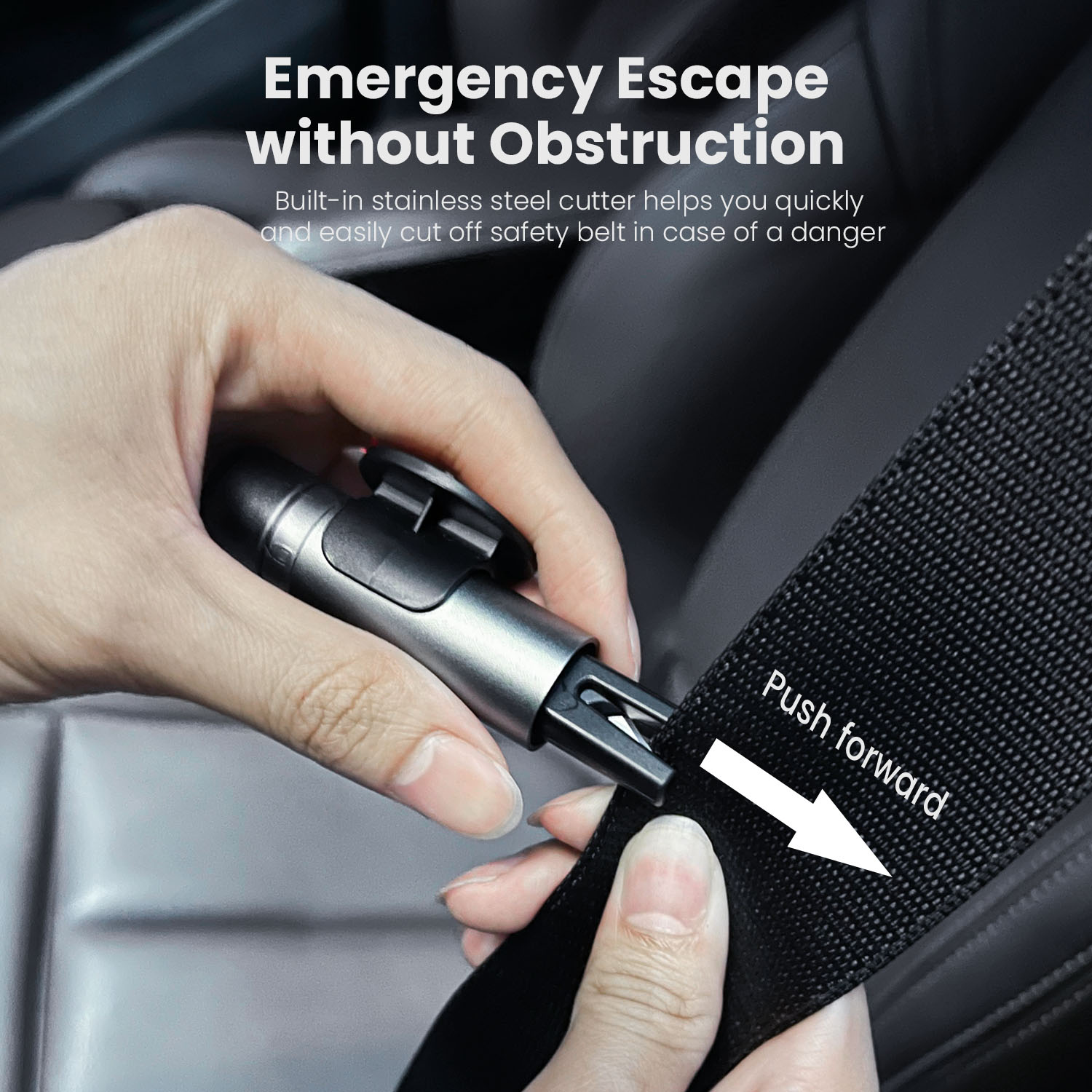 Vyvylabs Sharpen Safety Hammer （Window-breaking+Safety belt cutting）