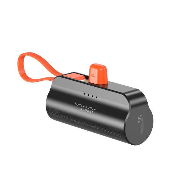 Vyvylabs Q12 Capsule Power Bank 5000mAh Type-C (with iP Cable and Stand) 
