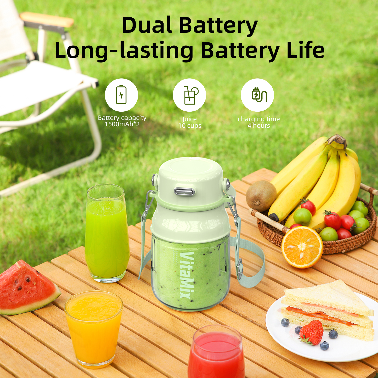 Vyvylabs VitaMix Portable Juice Blender