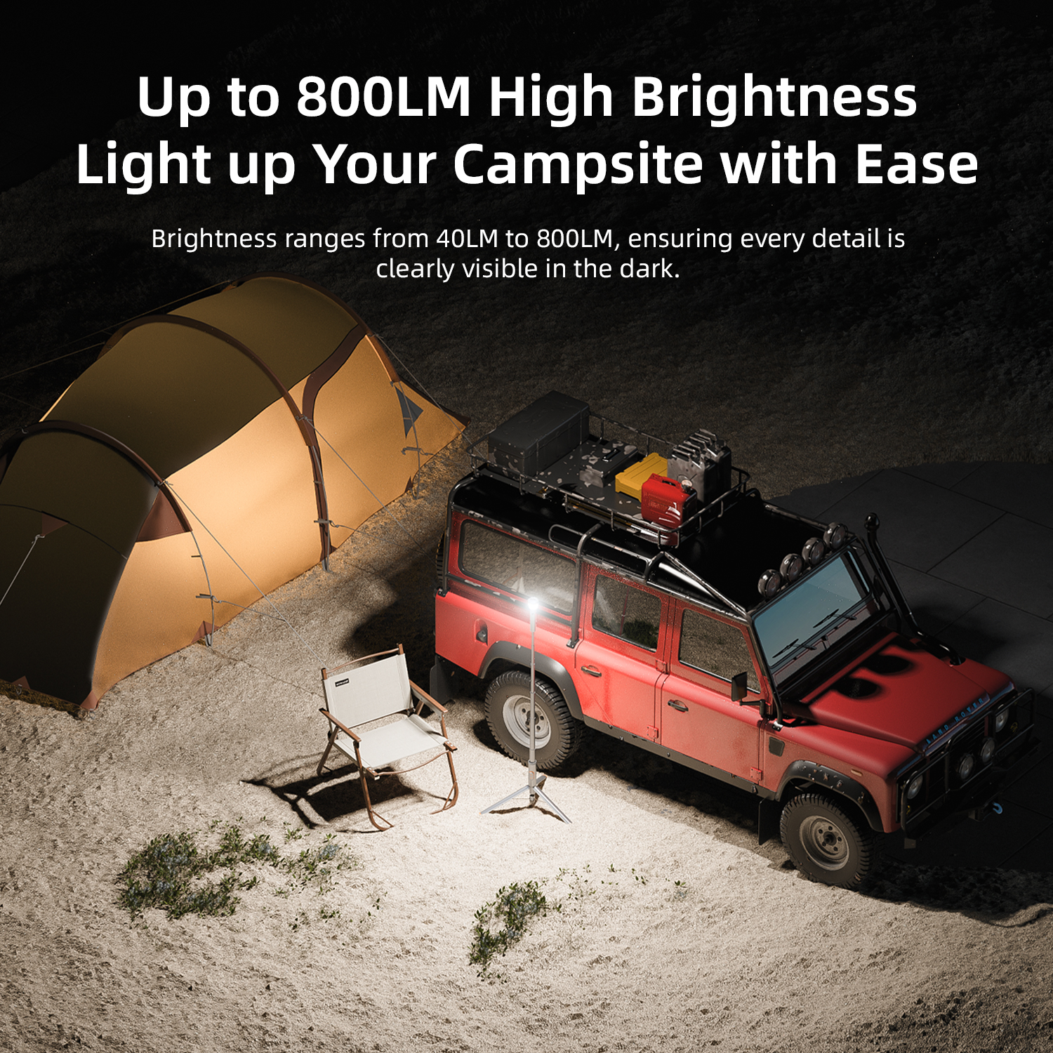 Vyvylabs X3 Multifunctional Outdoor Strong Light for Camping （with 192cm Stand）