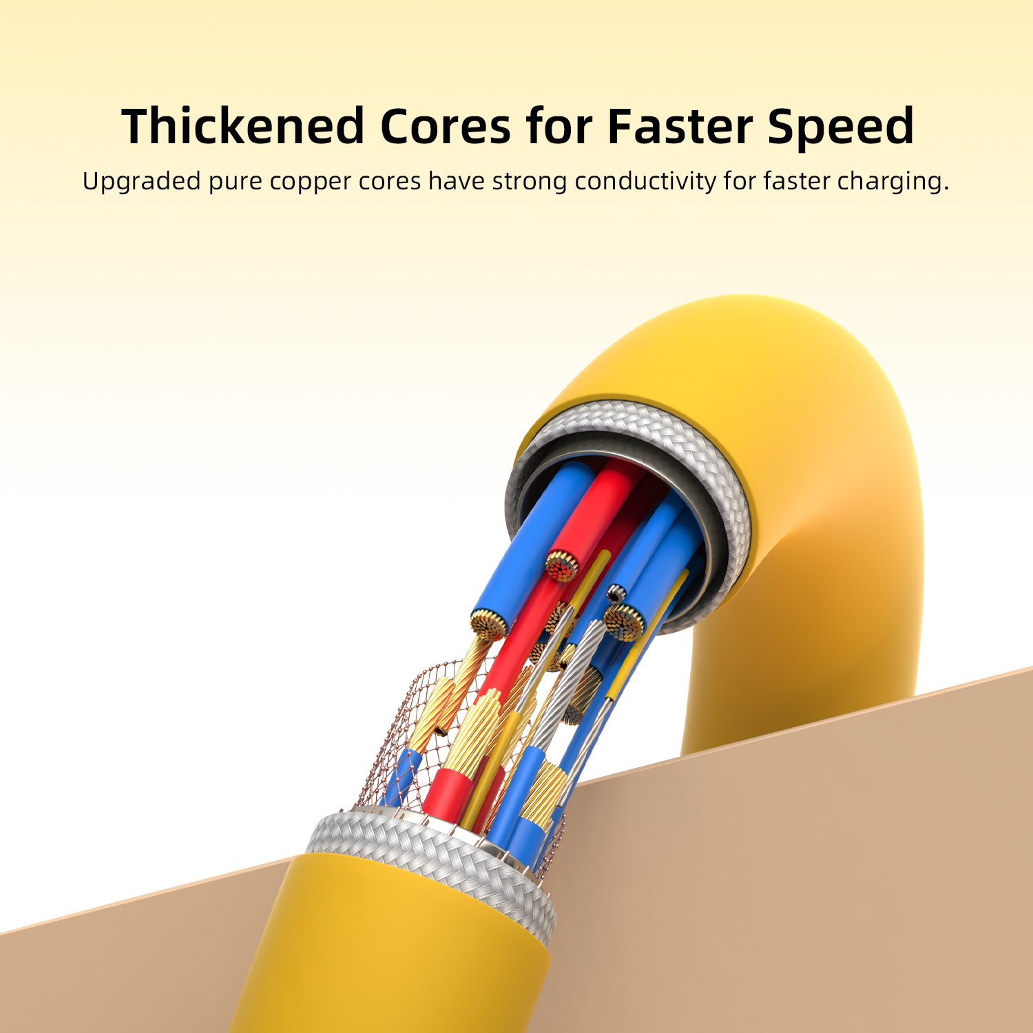 Vyvylabs Cool Round Spring 4 in 1 Fast Charging Cable 240W USB to C+L/Type-C to C+L 1.8M