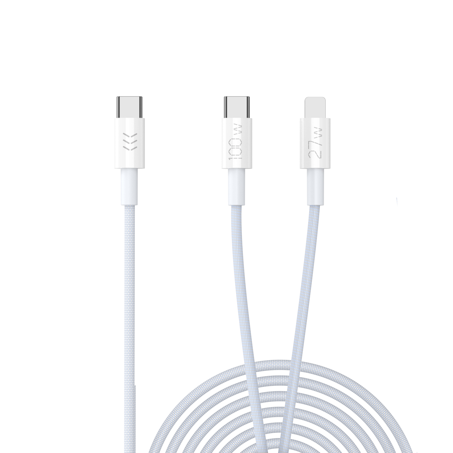 Vyvylabs Prime Series 2 in1 Fast Charging Cable Type-C to C+L 100W 