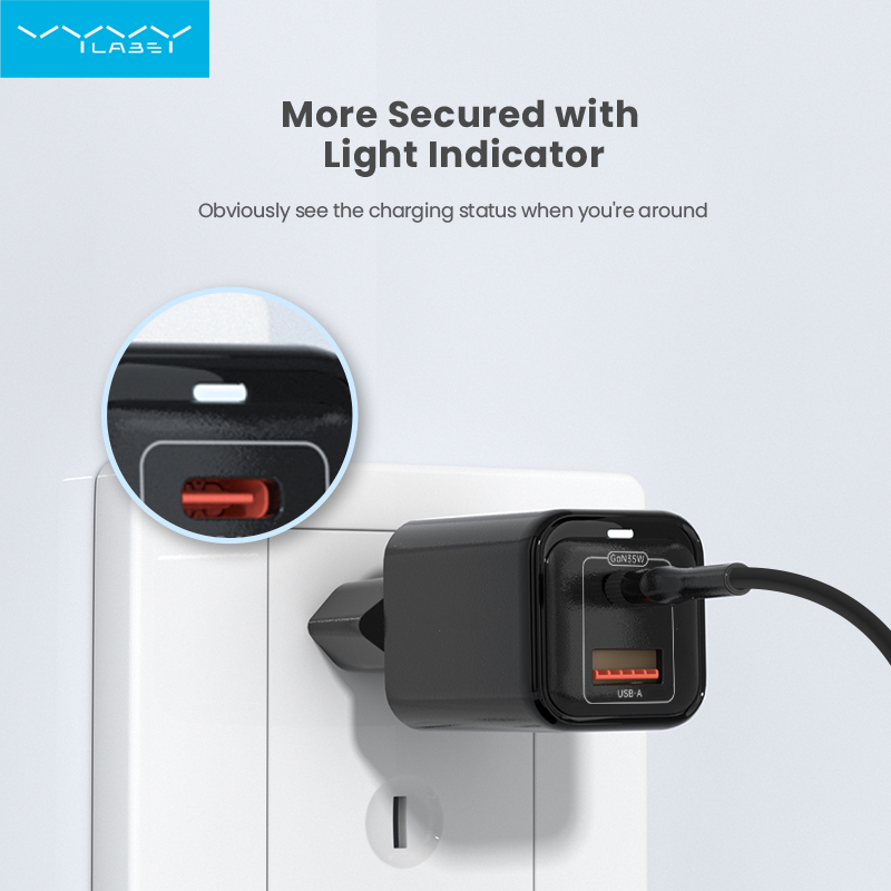 Vyvylabs GaN Fast Charger 35W A+C （EU plug）