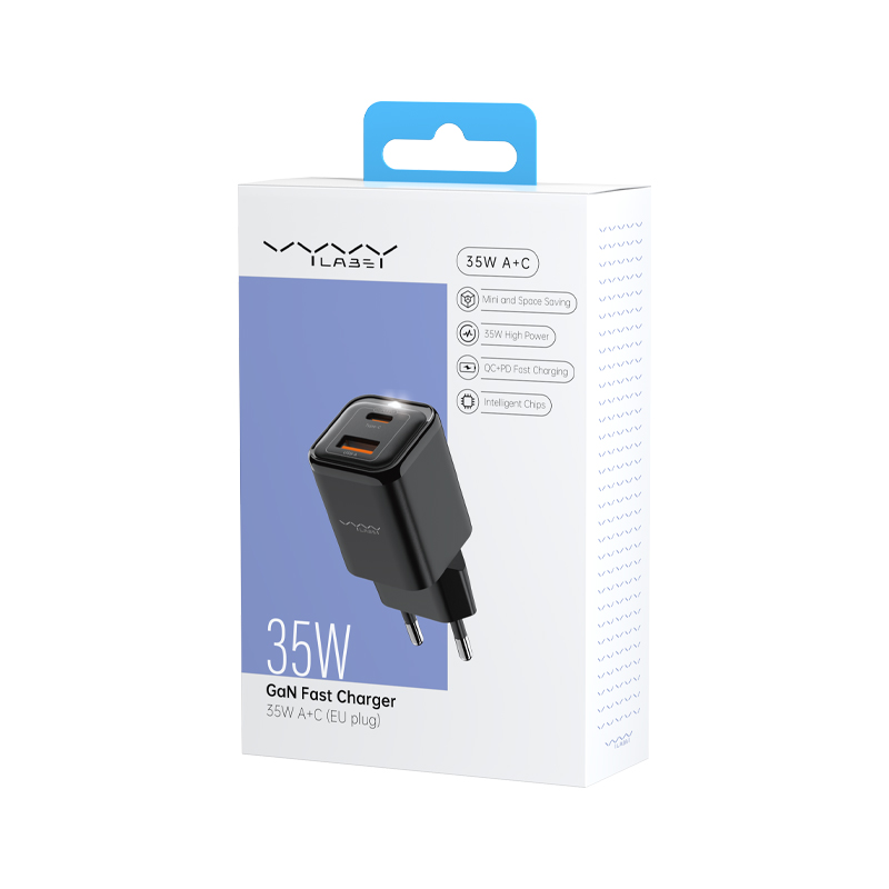 Vyvylabs GaN Fast Charger 35W A+C （EU plug）
