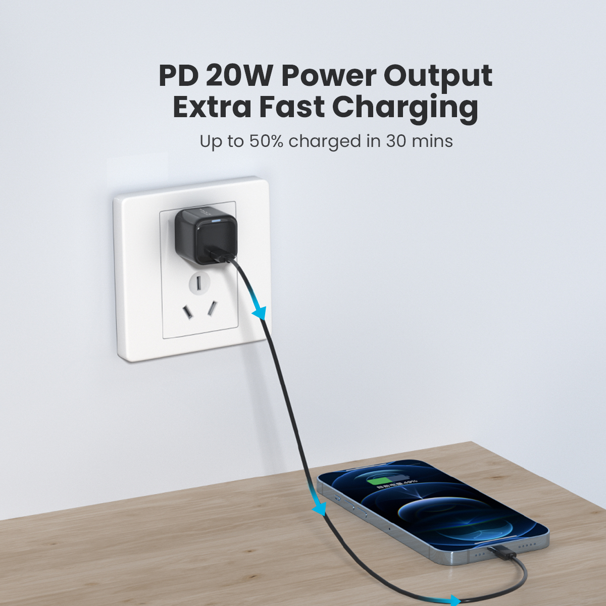 Vyvylabs Polished Fast Charger 20W C （US plug）