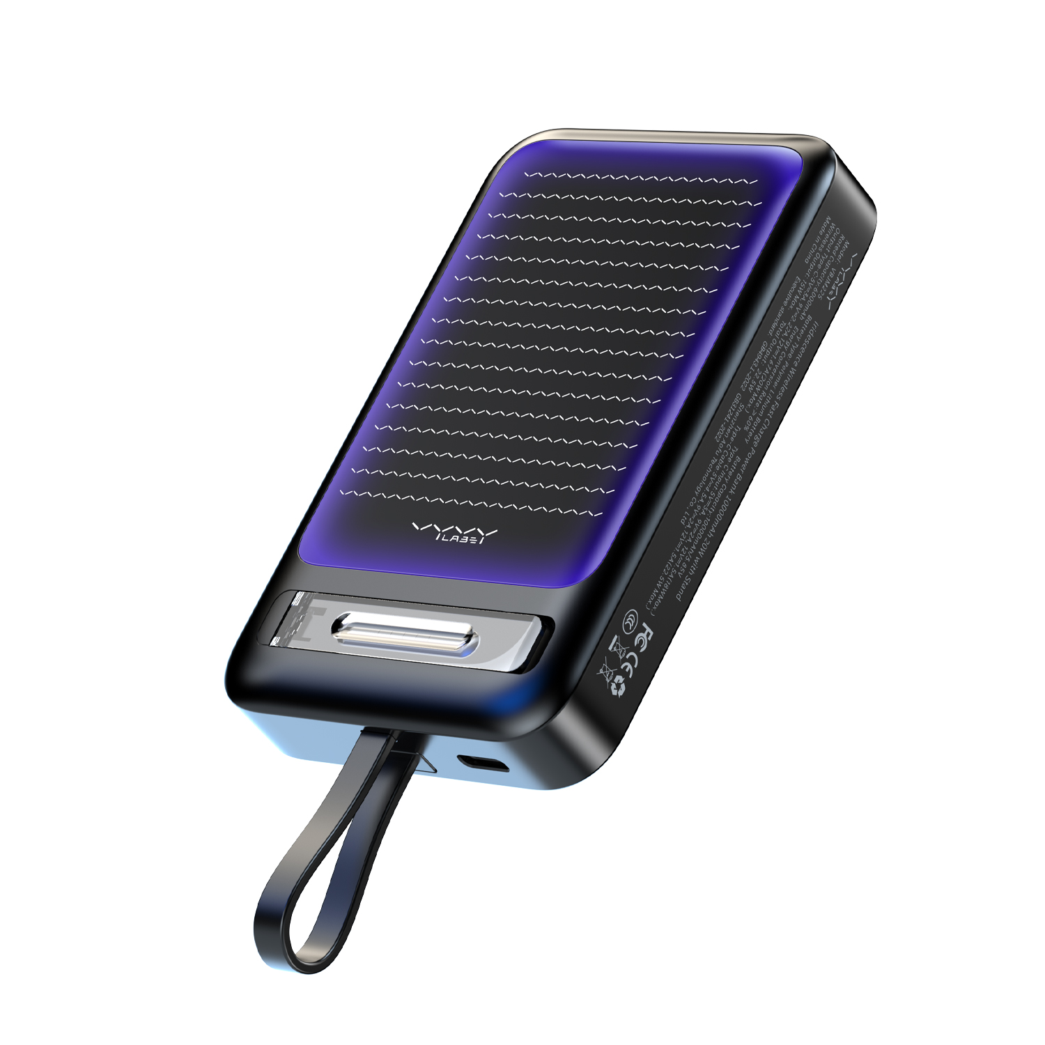 Vyvylabs Iridescence Wireless Fast Charge Power Bank Type-C Edition 10000mAh 20W （with Stand）