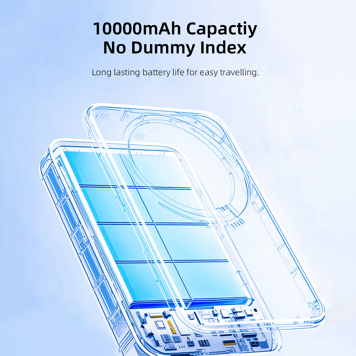Vyvylabs Iridescence Wireless Fast Charge Power Bank Type-C Edition 10000mAh 20W （with Stand）