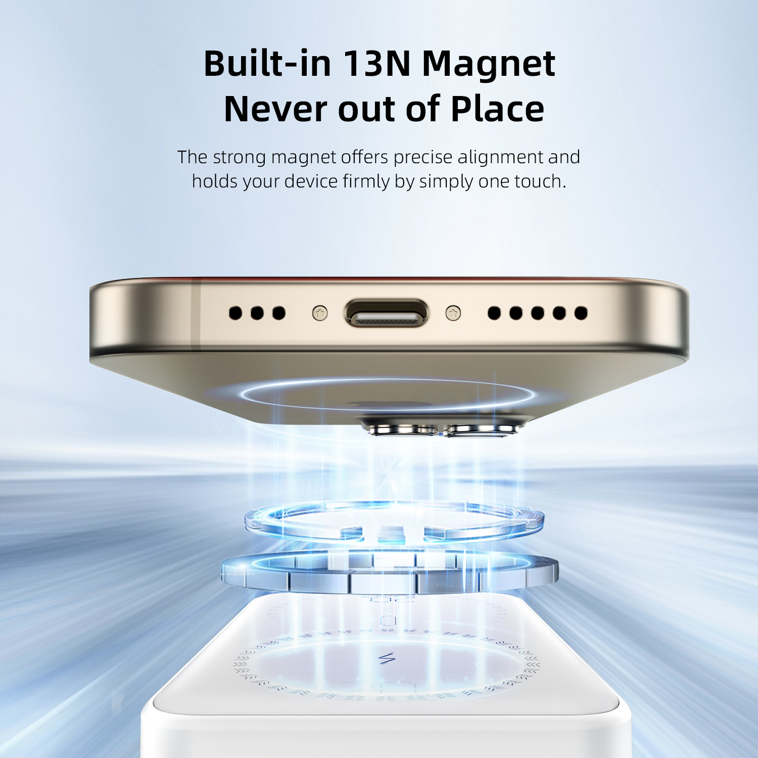Vyvylabs Iridescence Wireless Fast Charge Power Bank Type-C Edition 10000mAh 20W （with Stand）