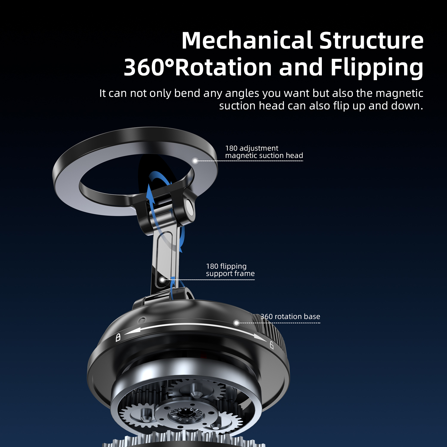 Vyvylabs MagLift 360° Rotator Car Mount （Suction Cup Version）