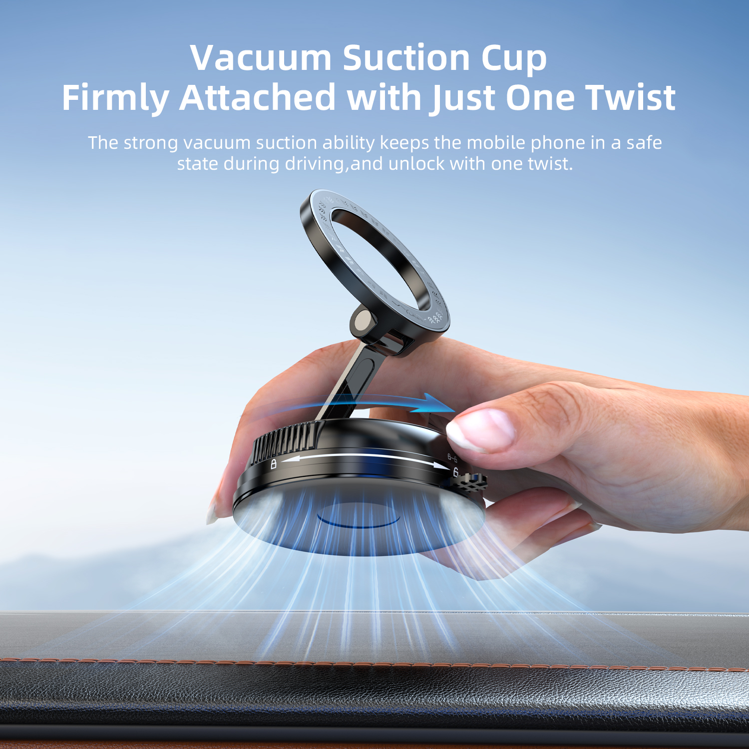 Vyvylabs MagLift 360° Rotator Car Mount （Suction Cup Version）