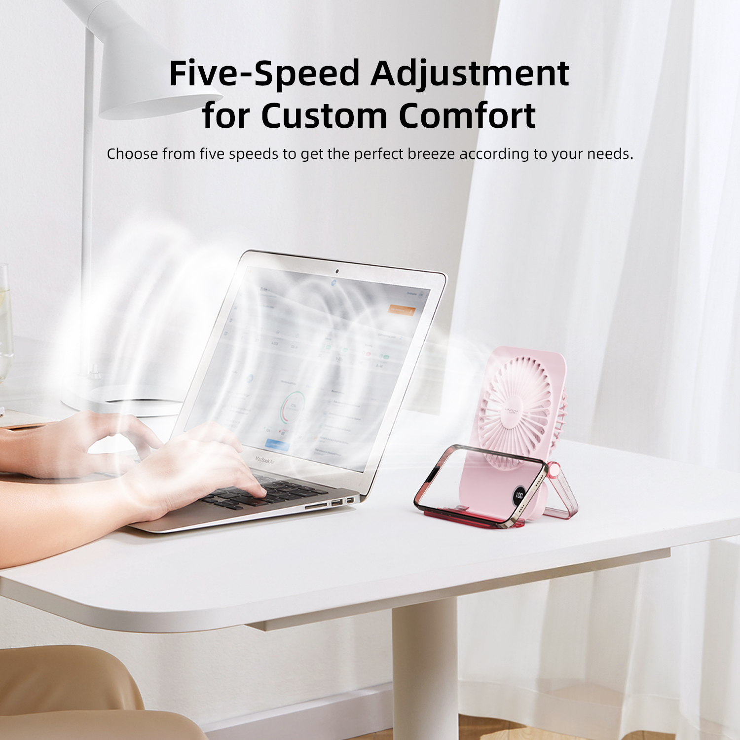 Vyvylabs D11 Mini Foldable Desktop Fan
