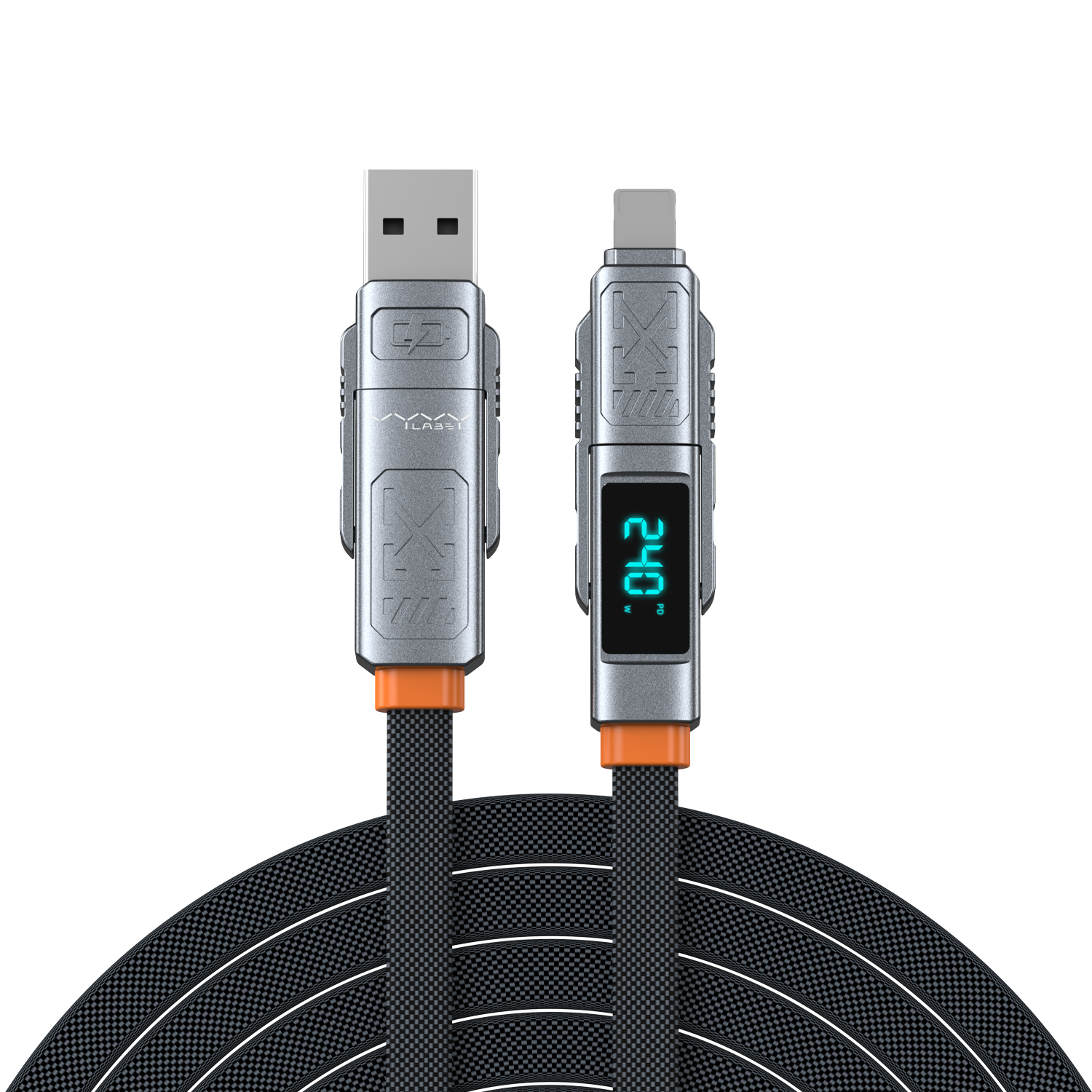 Vyvylabs Stellar 4 in 1 Fast Charging Cable 240W USB to C+L/Type-C to C+L 1.5M