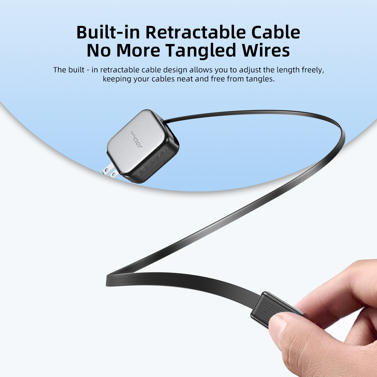 Vyvylabs Swiftshine GaN Fast Charger 30W C （with Retractable C Cable） US Version