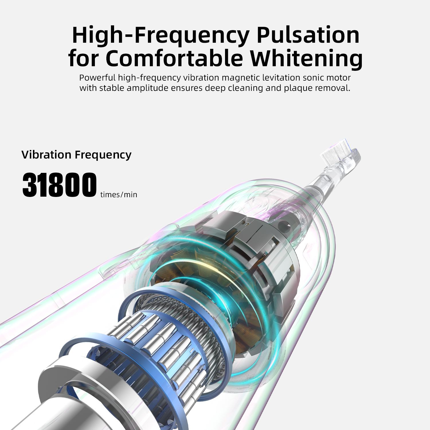 Vyvylabs Ultrashine Electronic Toothbrush （Sweeping+Vibration） White