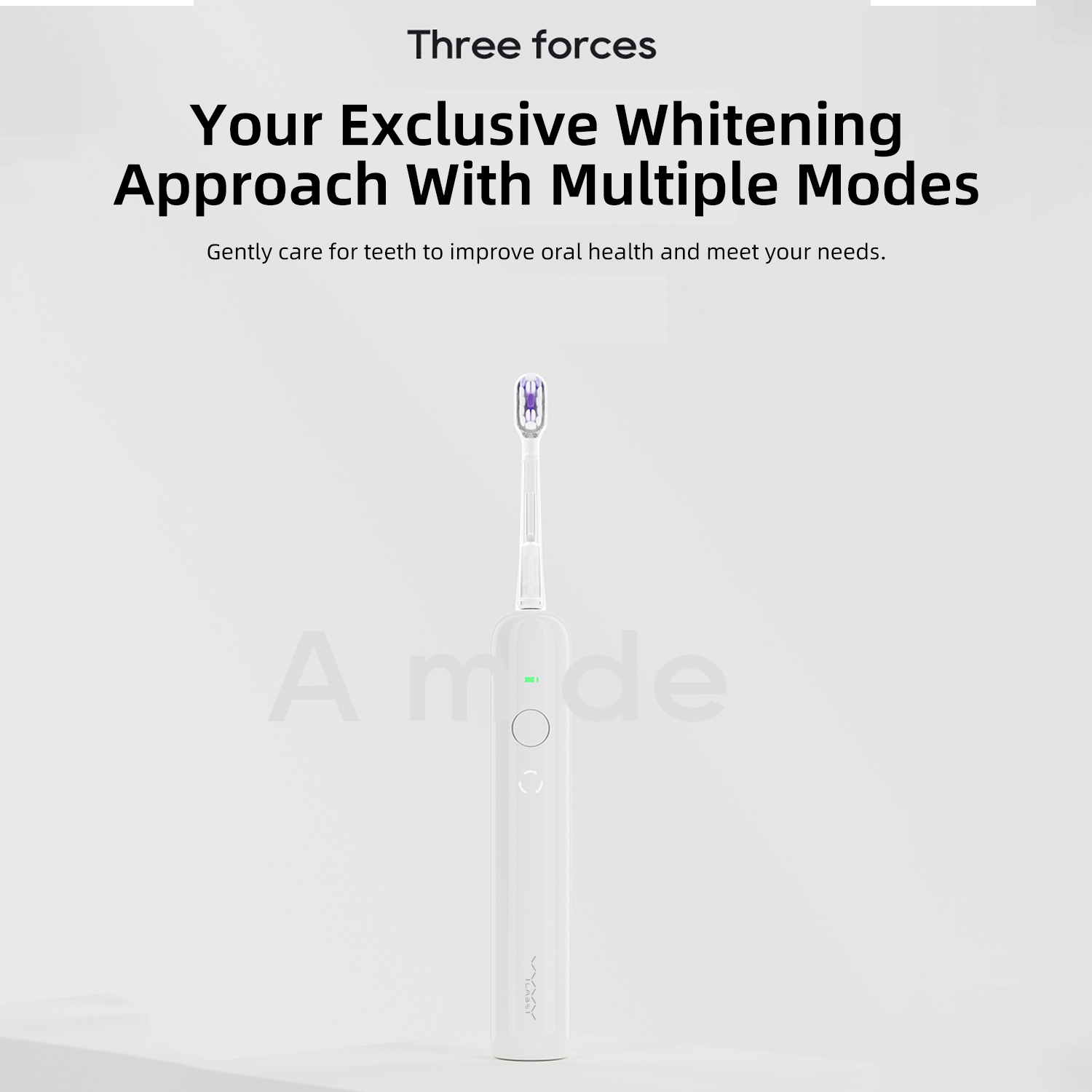 Vyvylabs Ultrashine Electronic Toothbrush （Sweeping+Vibration） White