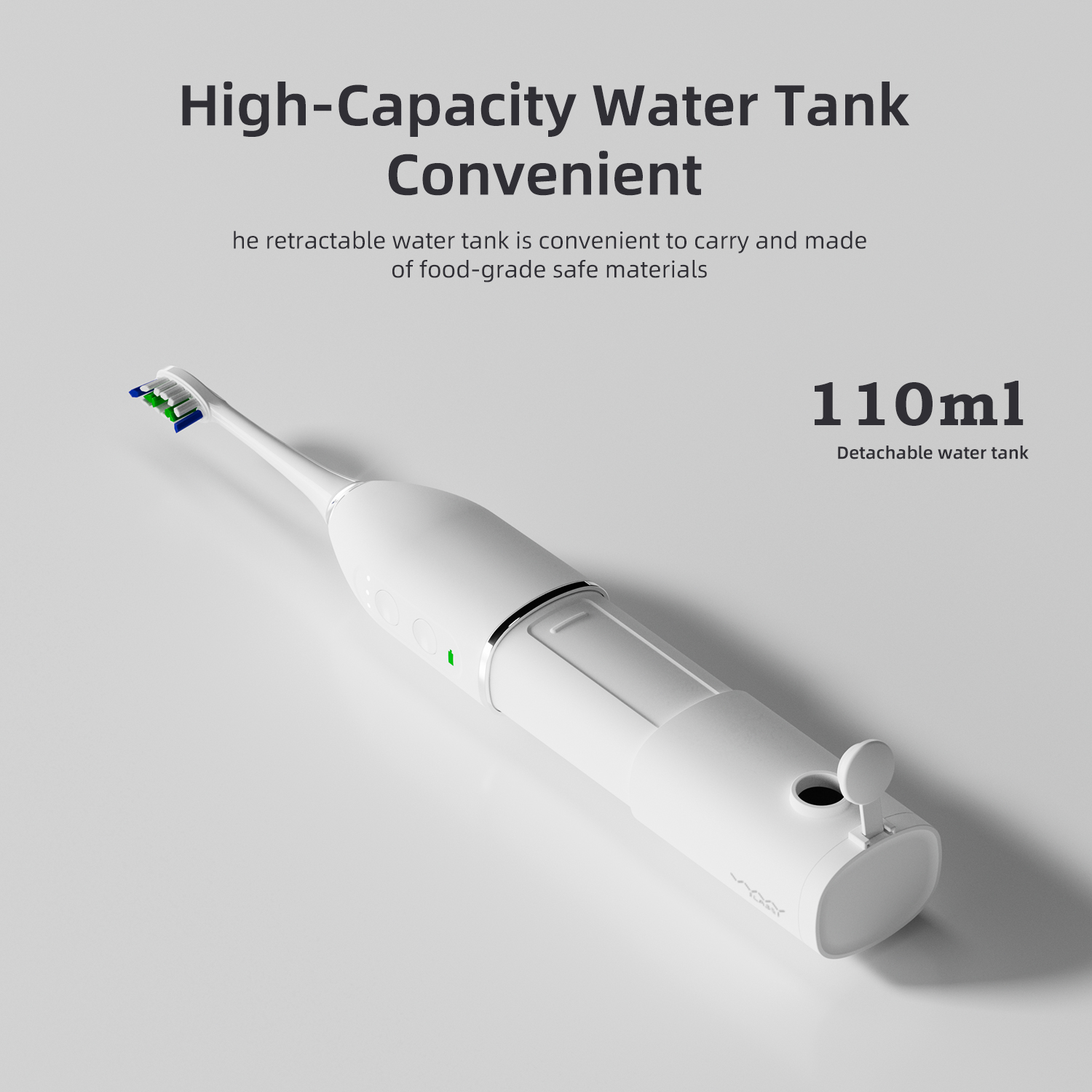 Vyvylabs Aqua 2-in-1 Portable Electronic Toothbrush （with Water Flosser） White