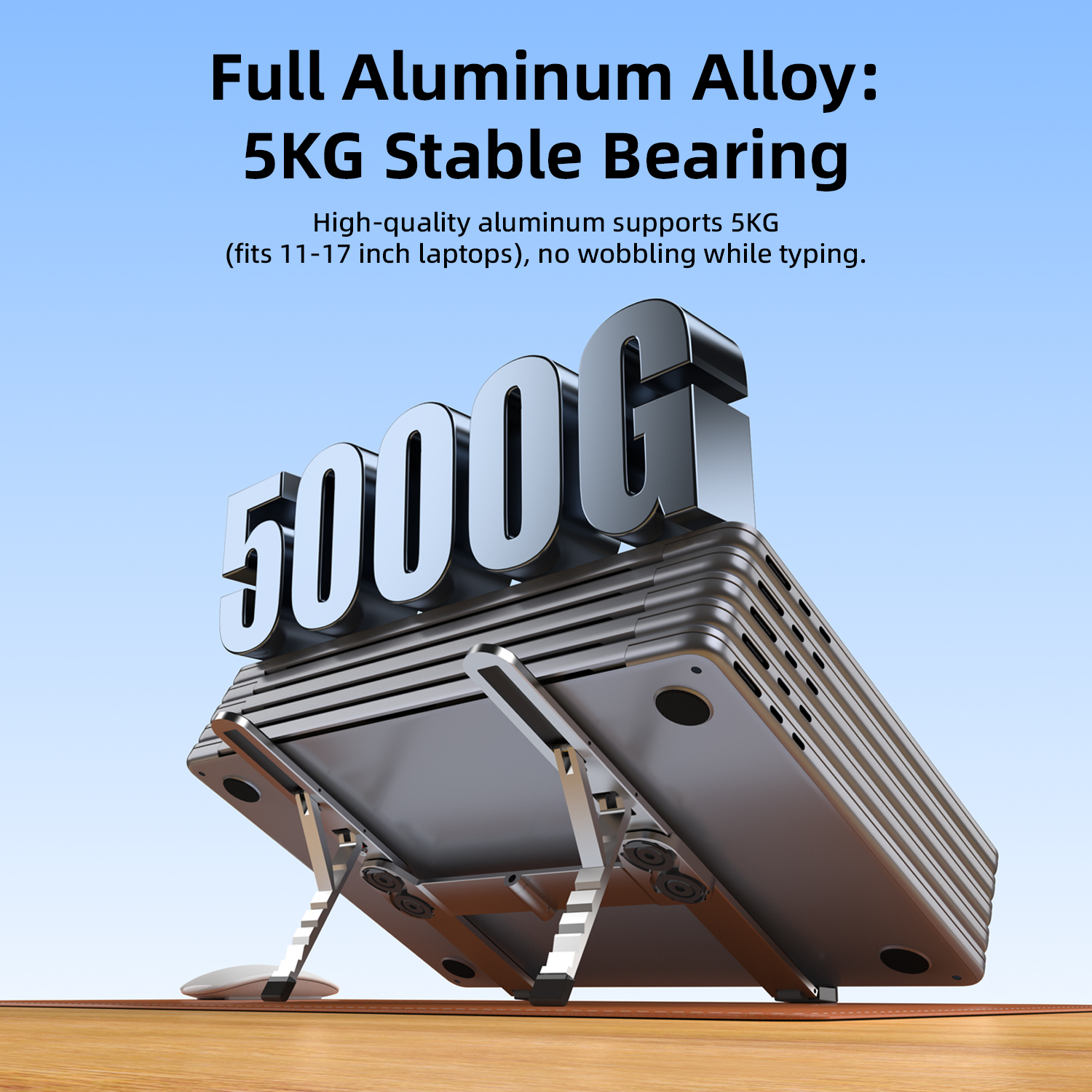 Vyvylabs X13 Aluminum Alloy Foldable Laptop Stand Silver