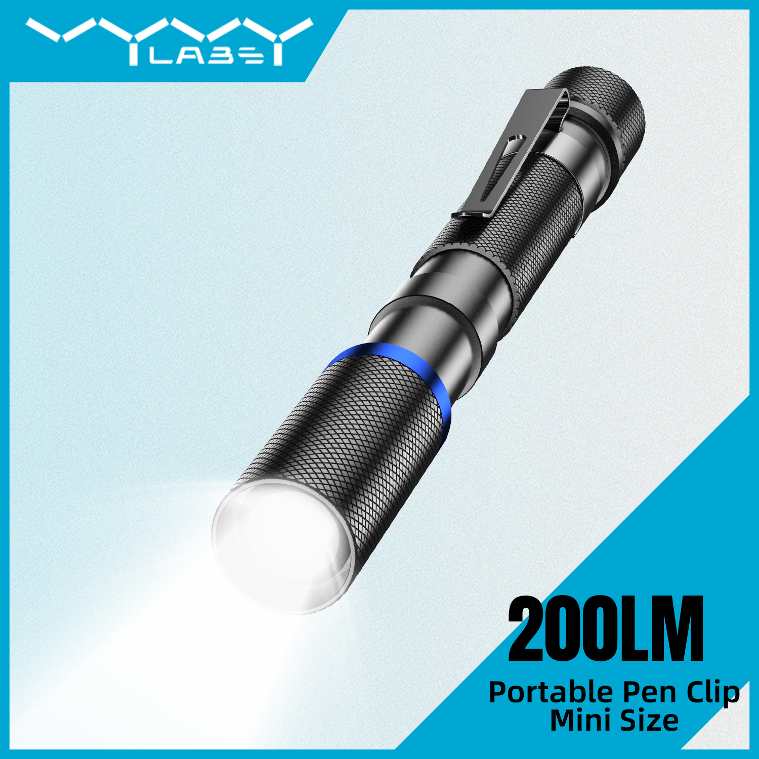 Vyvylabs Slim Pen Flashlight 200LM Black