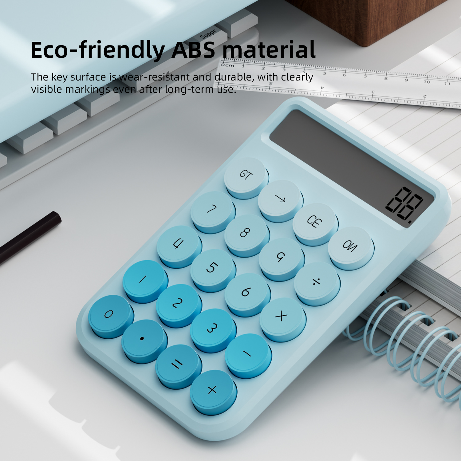 Vyvylabs 10-Digit Electronic Calculator Blue