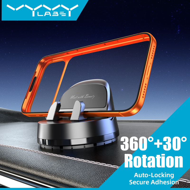 Vyvylabs Star Disc 360 ° Rotating Car Holder Black