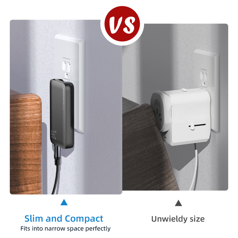 Vyvylabs GaN Fast TripShare Charger Set 65W A+C （US+EU+UK plug with 240W Type-C Cable 1M）