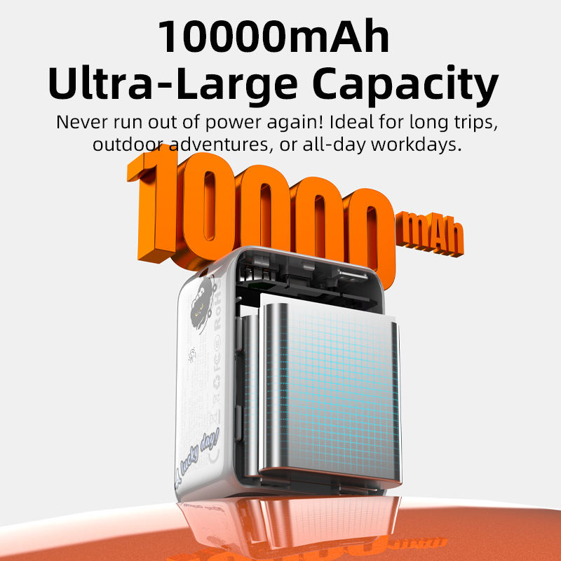 Vyvylabs BoostGo Power Bank 10000mAh 22.5W （with Retractable C+L Fast Charging Cable）