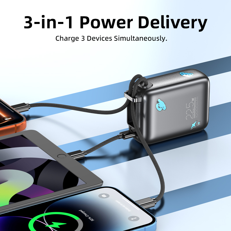 Vyvylabs SwiftPow Power Bank 10000mAh （with Dual Cable C+L）