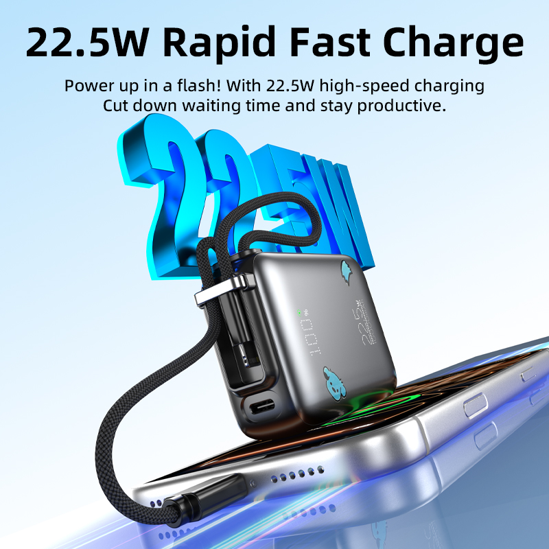 Vyvylabs SwiftPow Power Bank 10000mAh （with Dual Cable C+L）