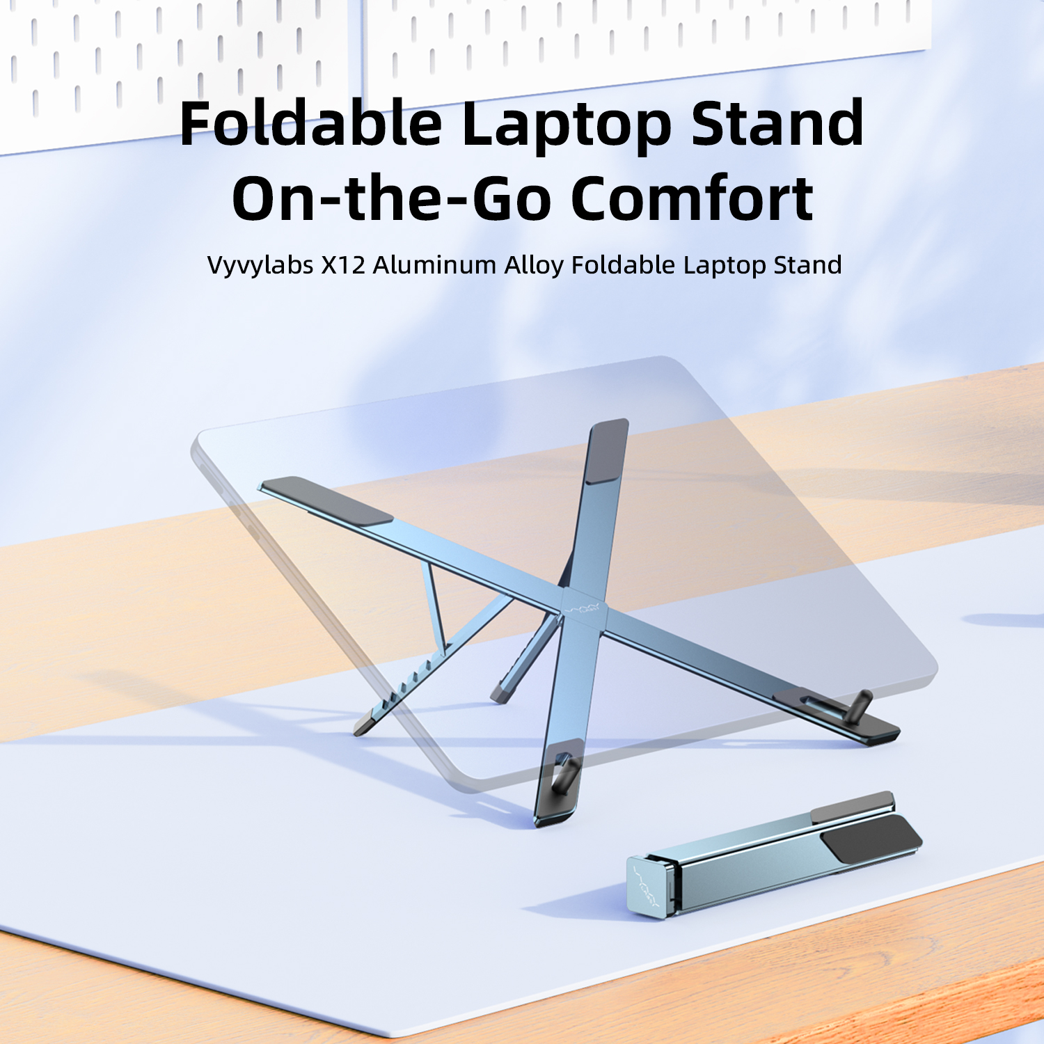 Vyvylabs X12 Aluminum Alloy Foldable Laptop Stand Dark Gray