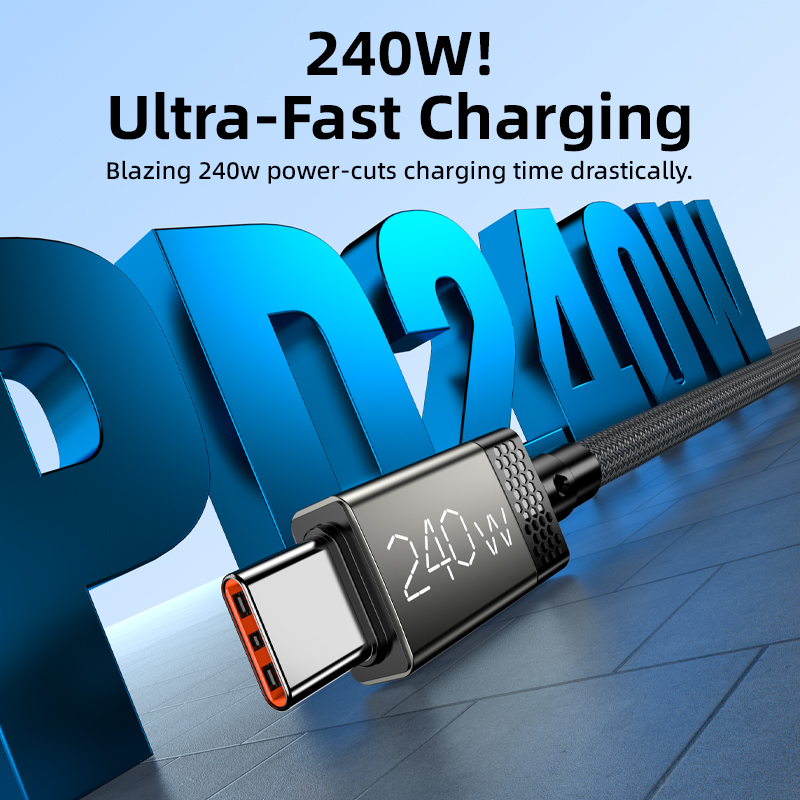 Vyvylabs Starlux Series Fast Charging Data Cable Type-C to Type-C 240W