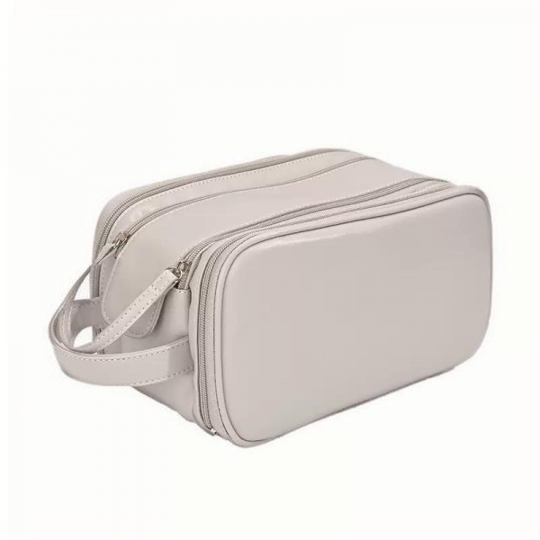 Multi - Zipper PU Makeup Bag