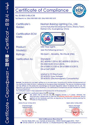 CE certificate-LED trees