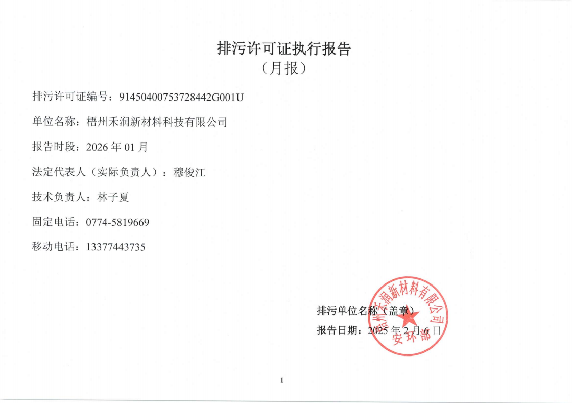 排污许可证执行报告