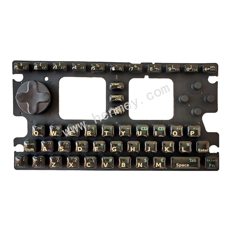 Silicone rubber keypad for backinglight