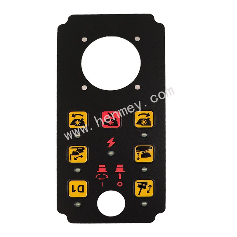 Membrane switch with LEDs for PCB
