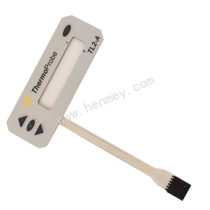 Membrane and silicone rubber keypad with connector