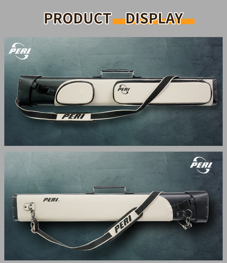 Sleek and Functional Profile. The Shadow 2x4 cue case boasts a clean design with practical top handle, embodying PERI's commitment to quality.