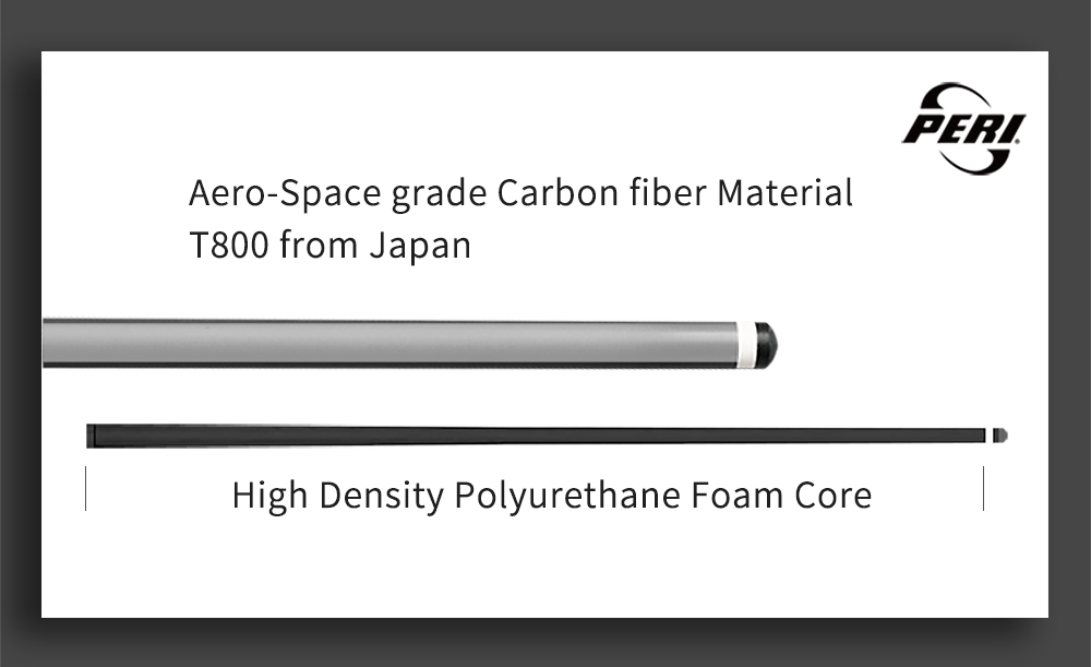 Aerospace-Grade Core, Source of Stability. Cutaway view reveals the Japanese T800 carbon fiber shell and high-density PU foam core, the key to achieving low deflection and high sensitivity.