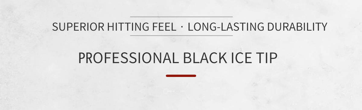 PERI Professional Black Ice Tip:
Delivers superior hitting feel and long-lasting durability to your cue.
