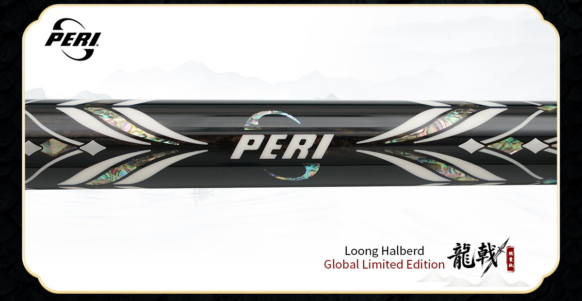 A fusion of art and engineering. The Loong Halberd Global Limited Edition features intricate mother-of-pearl inlay and iconic design, making each cue a unique collectible masterpiece.