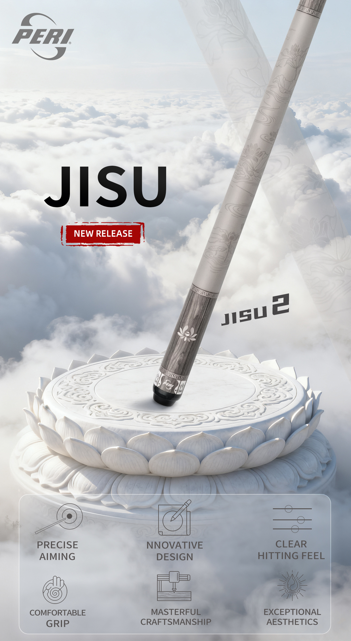 NEW RELEASE: Where Aesthetics Meet Performance. The JISU 2 combines Exceptional Aesthetics with Precise Aiming and a Clear Hitting Feel, offering Masterful Craftsmanship and a Comfortable Grip for a superior game.