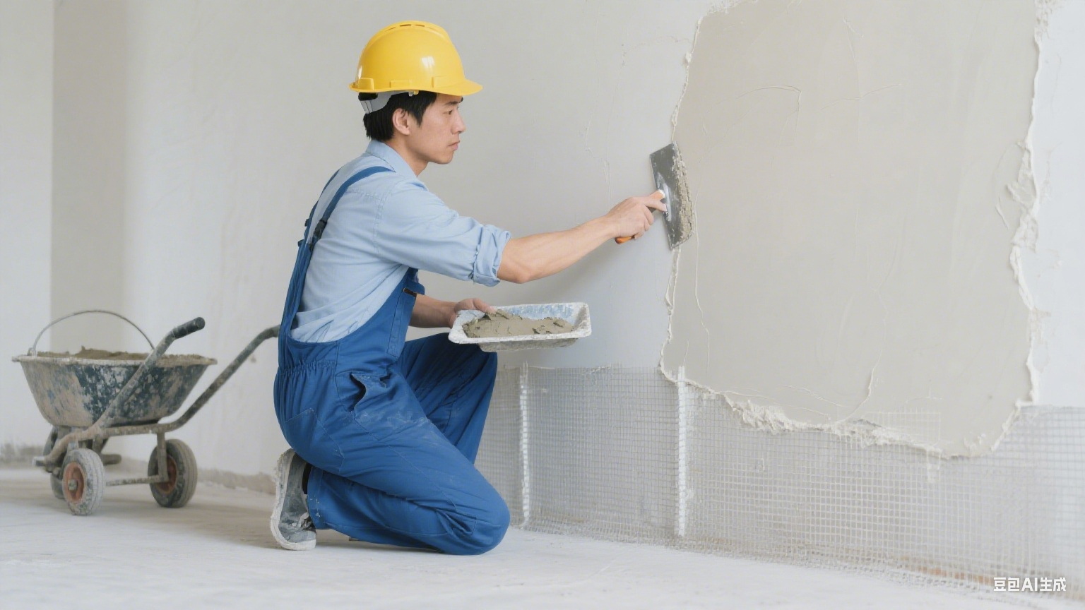 Lightweight plastering gypsum solution
