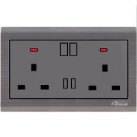 LK6073 13A double switched socket with 2USB