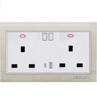 LK7073 13A double switched socket with 2USB