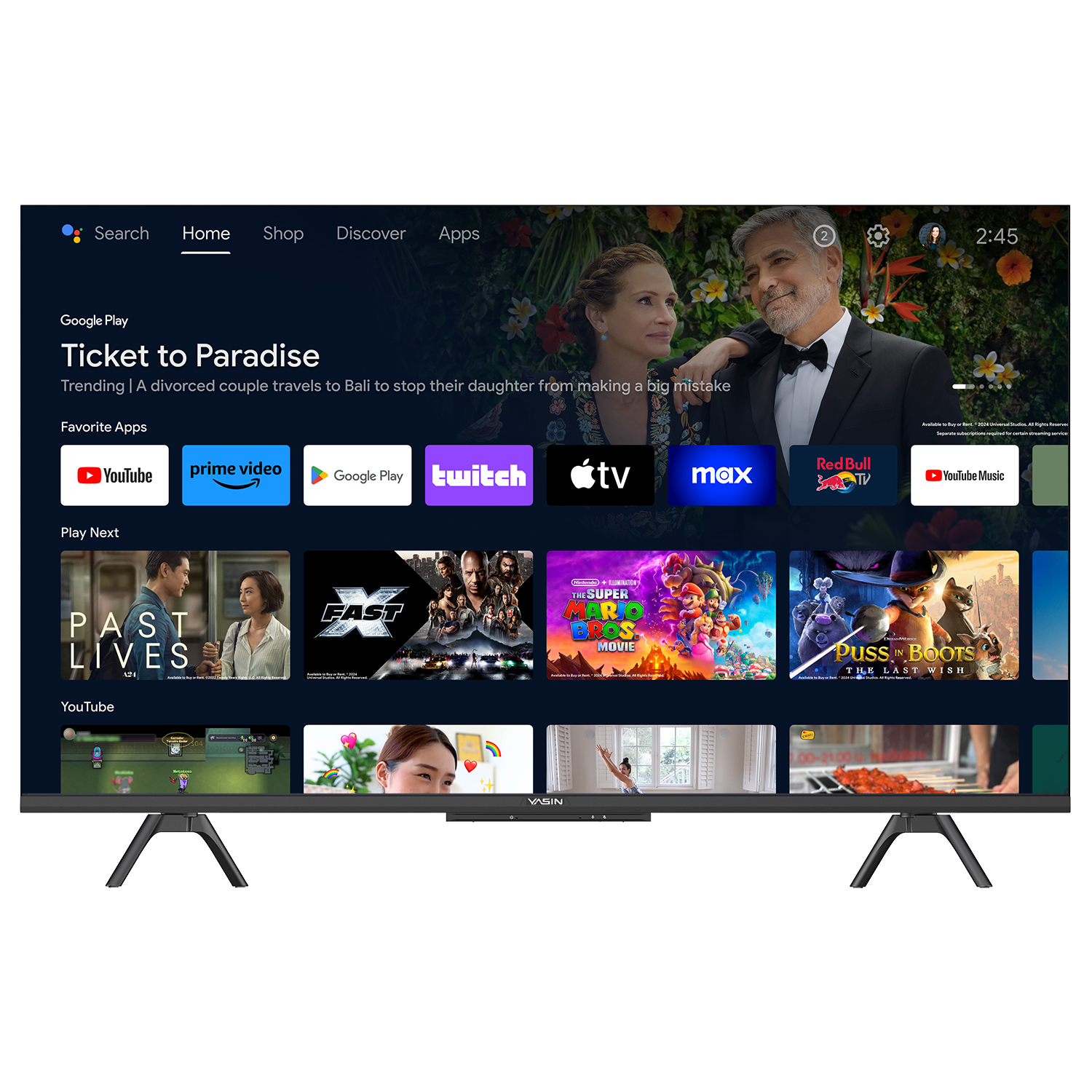 YASIN Телевизор 50G13K  Google TV 4K UHD