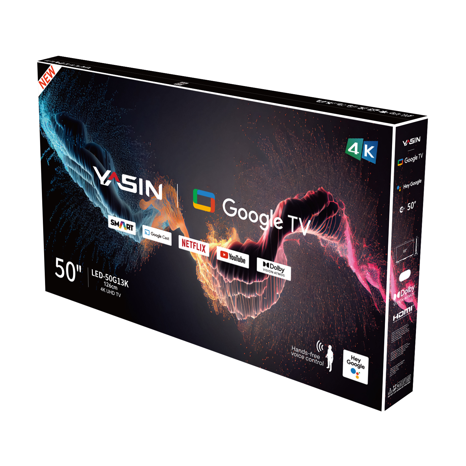 YASIN Телевизор 55G13K  Google TV 4K UHD
