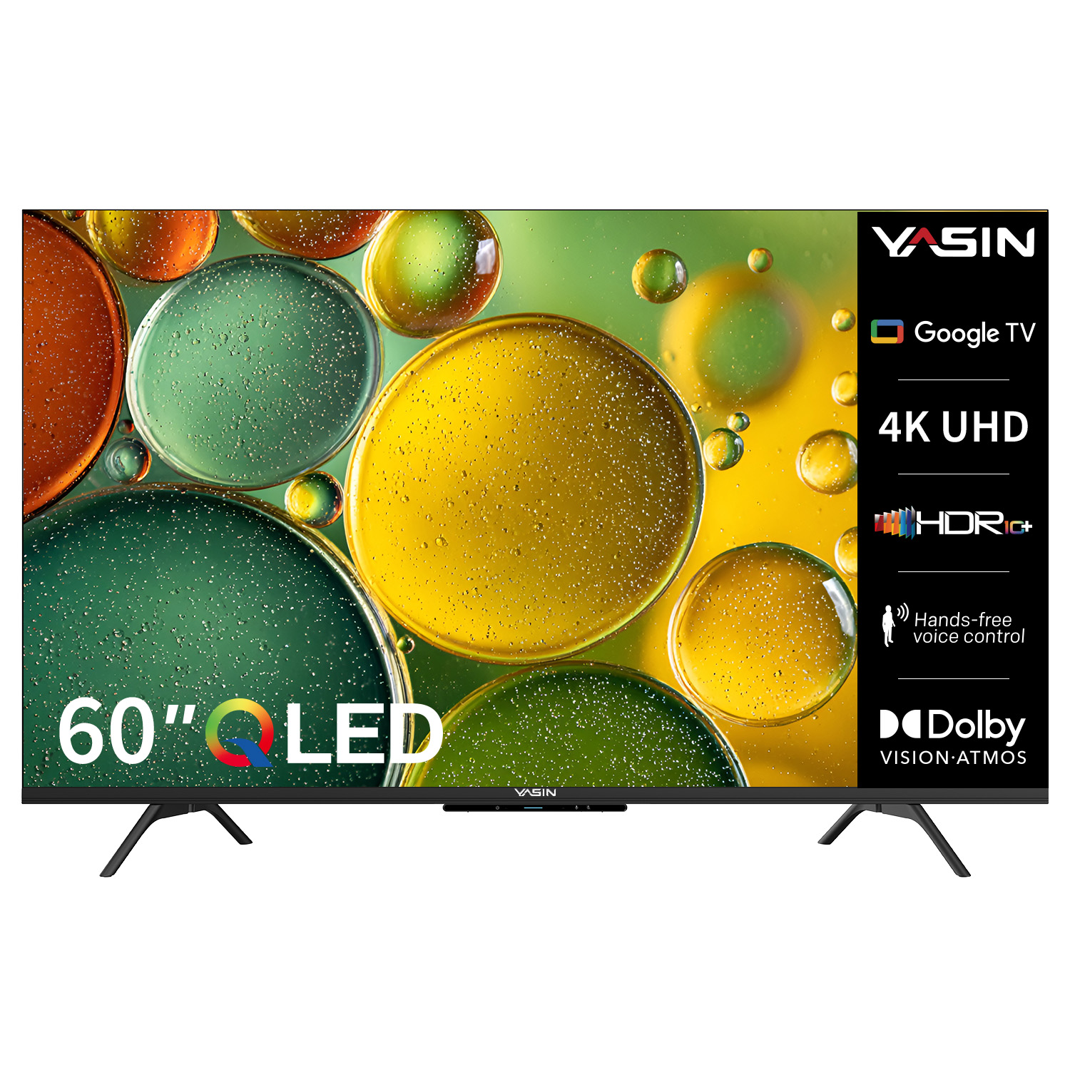 YASIN Телевизор 60Q90  Google TV 4K UHD QLED
