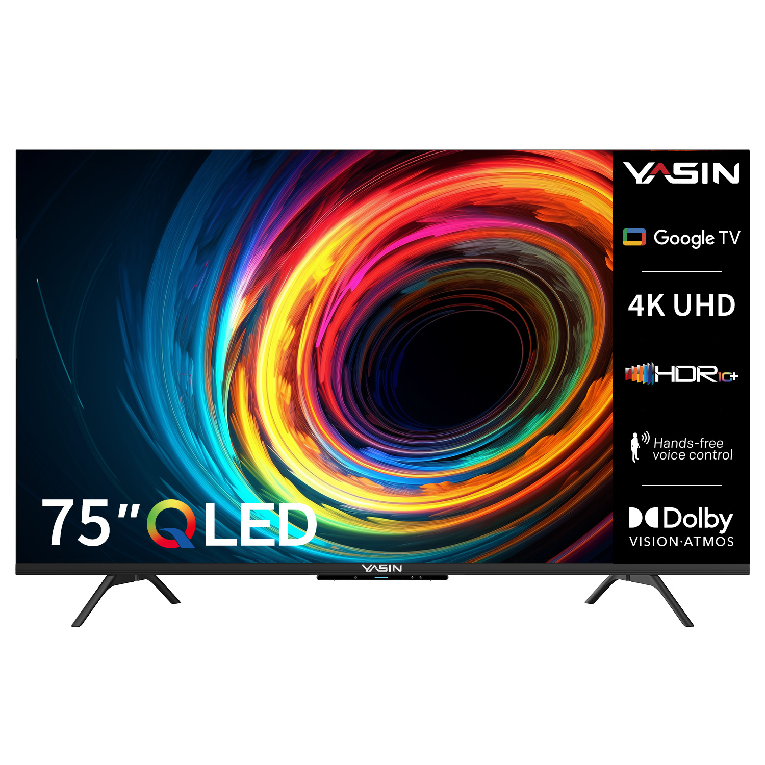 YASIN Телевизор 75Q90  Google TV 4K UHD QLED