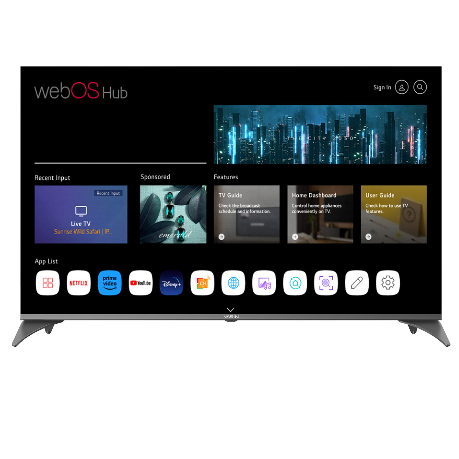 YASIN Телевизор 55UD81 4K UHD WebOS TV