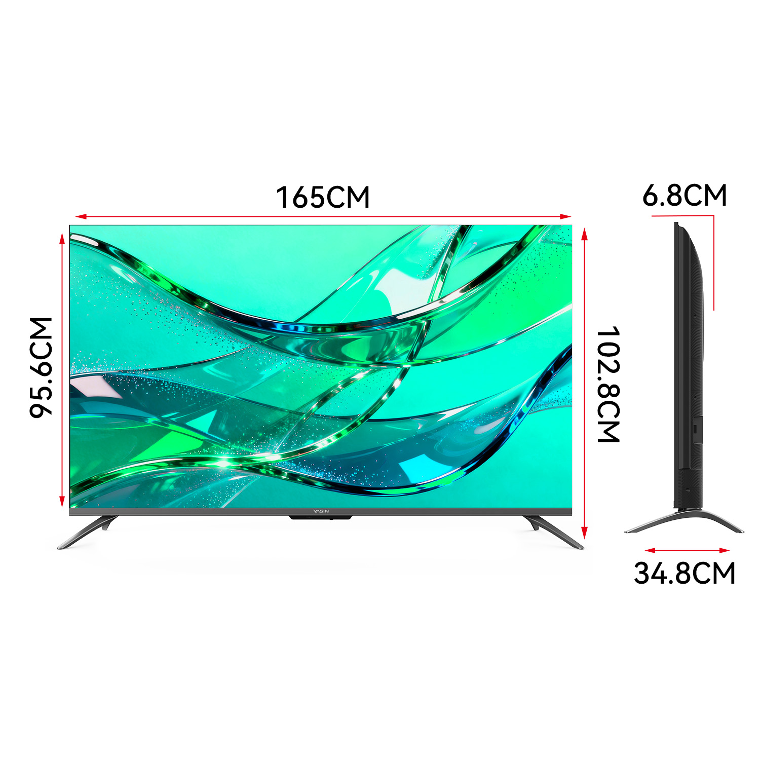 YASIN Телевизор 75Q90M  Google TV 4K QLED